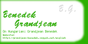 benedek grandjean business card
